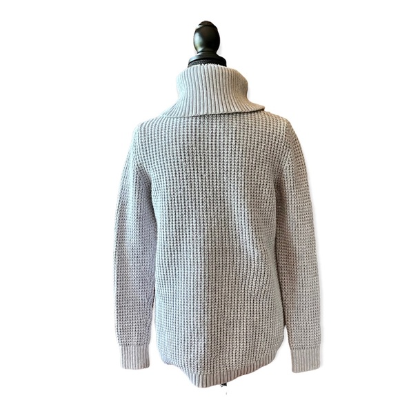 L.L. Bean Gray Cowl Neck Sweater - Picture 3 of 9